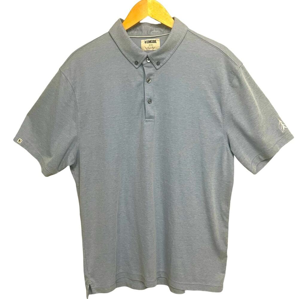 LINKSOUL Light Blue Polo Men's Size XXLarge
